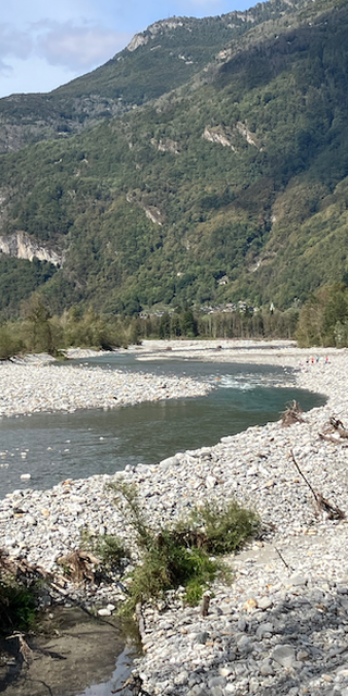 Someo und sein Fluss, Nicht immer ist die Maggia ein derart friedliches Gewässer!, Foto: Bernhard Graf